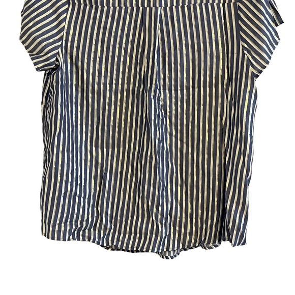 Torrid Gold Lurex Stripe Blouse - Picture 8 of 9